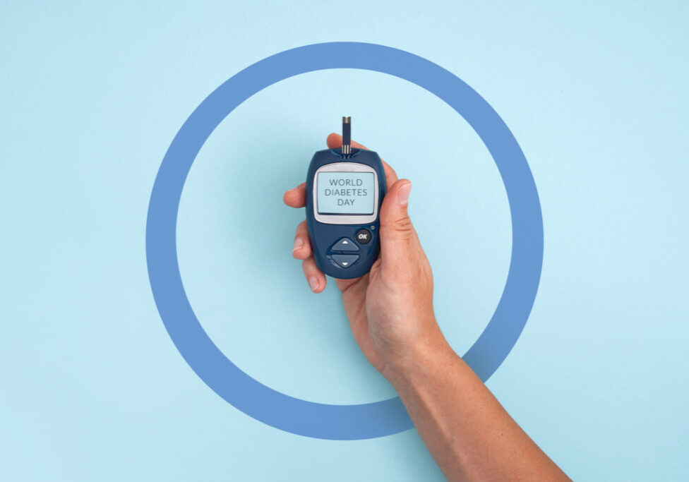 Blue,Circle.,World,Medical,Concept.,World,Health,Day.,Healthy,Eating