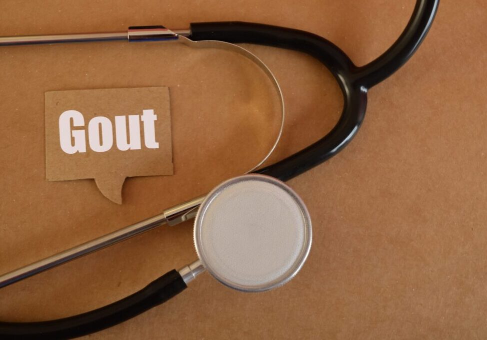 Stethoscope,With,Text,Gout.,Gout,Is,A,Type,Of,Arthritis