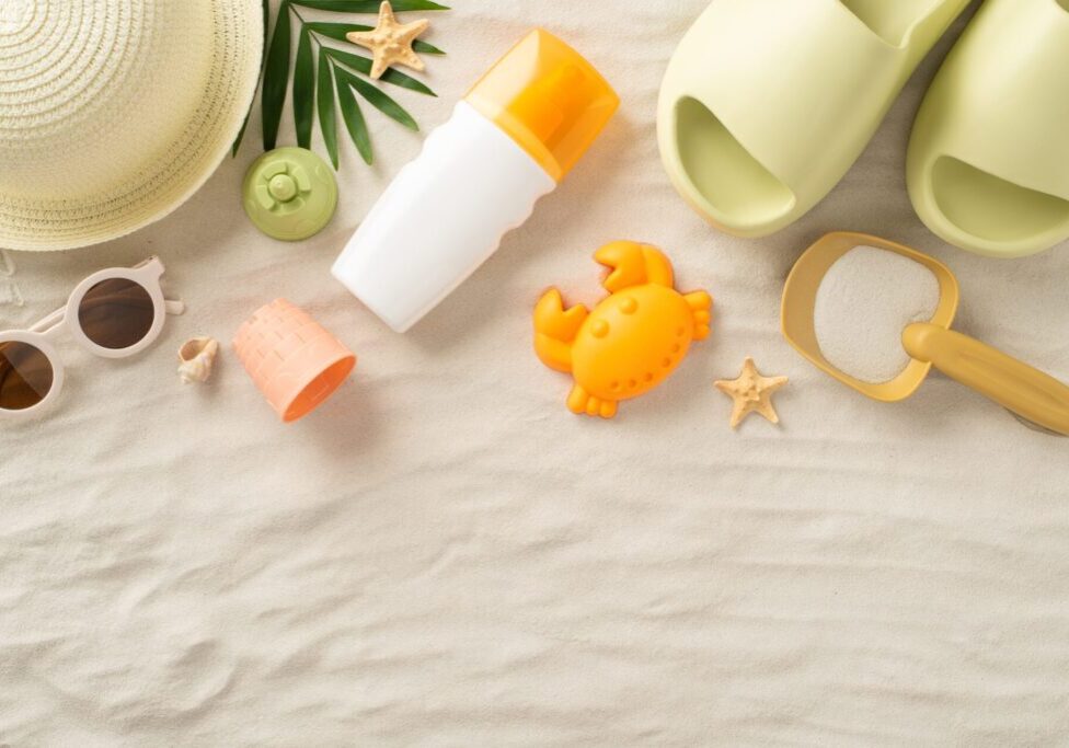 Summer,Escape,With,Children,Concept.,Top,View,Photo,Of,Panama