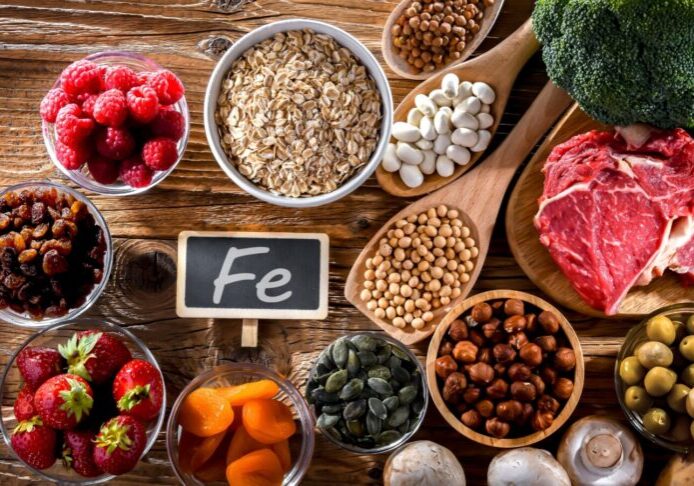 Composition,With,Food,Products,Rich,In,Iron.